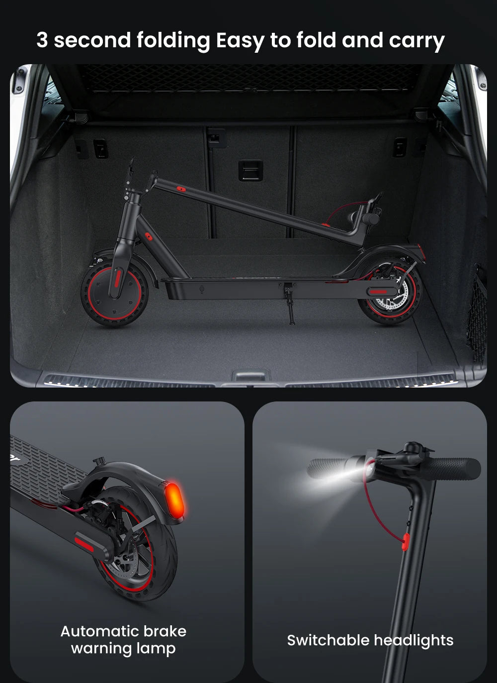 Patinete Eléctrico IScooter i9 - Motor 350W y 30km de Autonomía