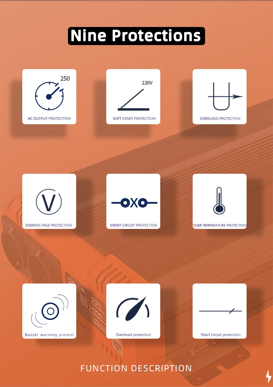 Inversor Onda Sinusoidal Pura 5000W - Convertidor 12V/24V a 220V con Control Remoto