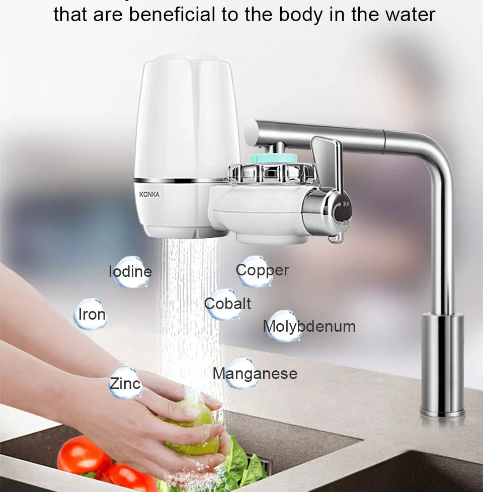 Filtro de Agua para Grifo Cocina Chcyus  Purificador Carbón Activado 2L/min