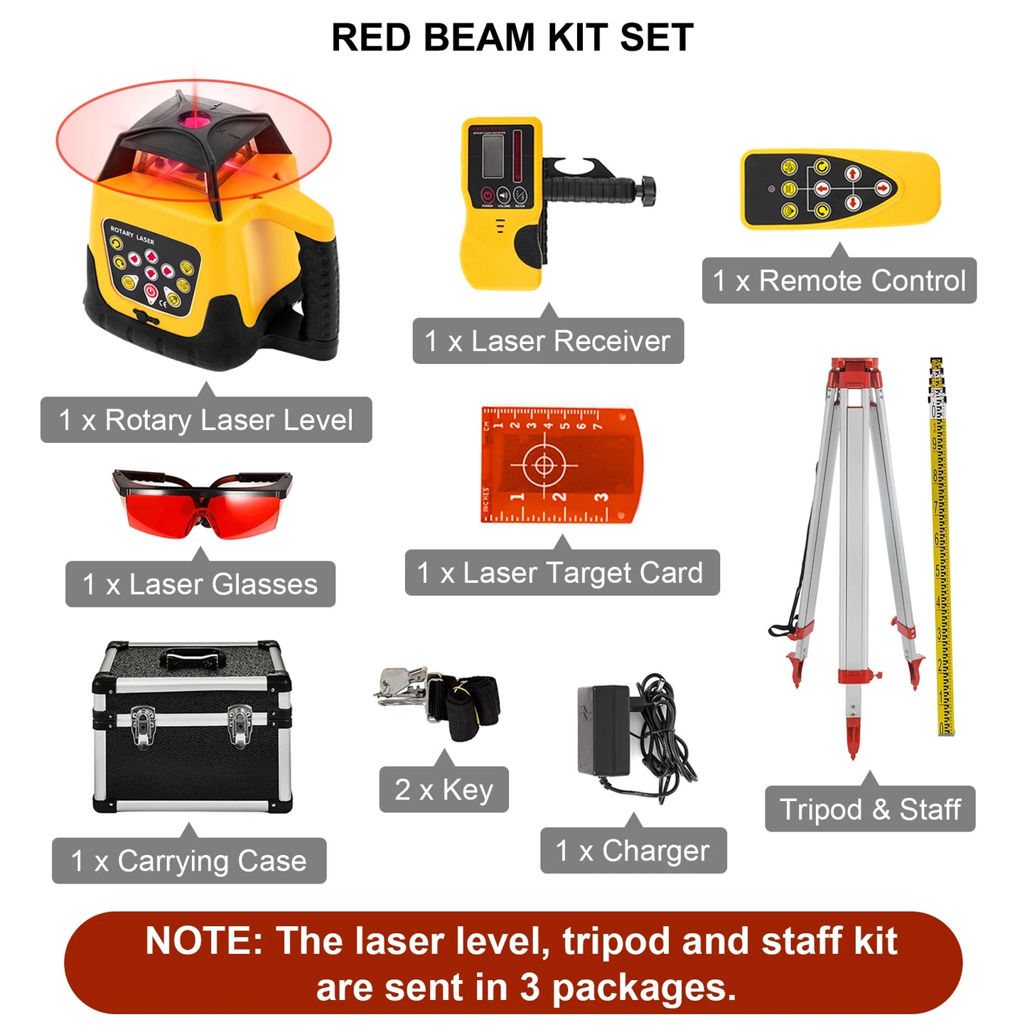 Nivel Láser Giratorio SucceBuy 360 - Autonivelante Profesional 500m