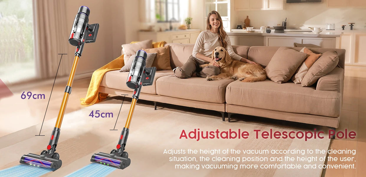 Aspiradora Portátil Armo V22 - 55kPa 600W Inalámbrica 6 en 1 con Pantalla LED