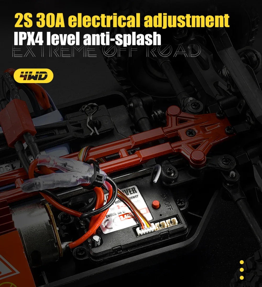 SCY-16106 RC Coche 4WD  Todoterreno con Suspensión y LED