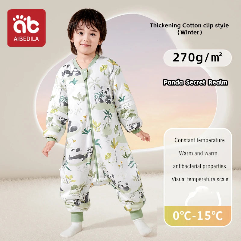 Saco de Dormir Infantil AIBEDILA - Cálido Invierno con Mangas Removibles
