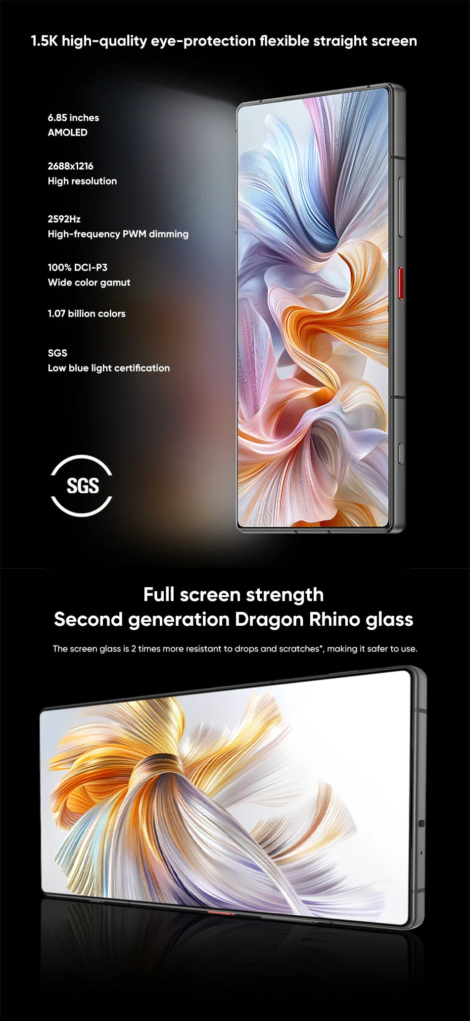 Nubia Z70 Ultra 5G - Smartphone Global 6,85’’ AMOLED 144Hz con Cámara Triple y Batería 6150mAh