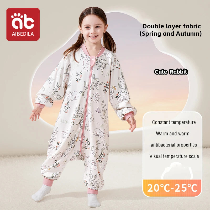 Saco de Dormir Infantil AIBEDILA - Cálido Invierno con Mangas Removibles