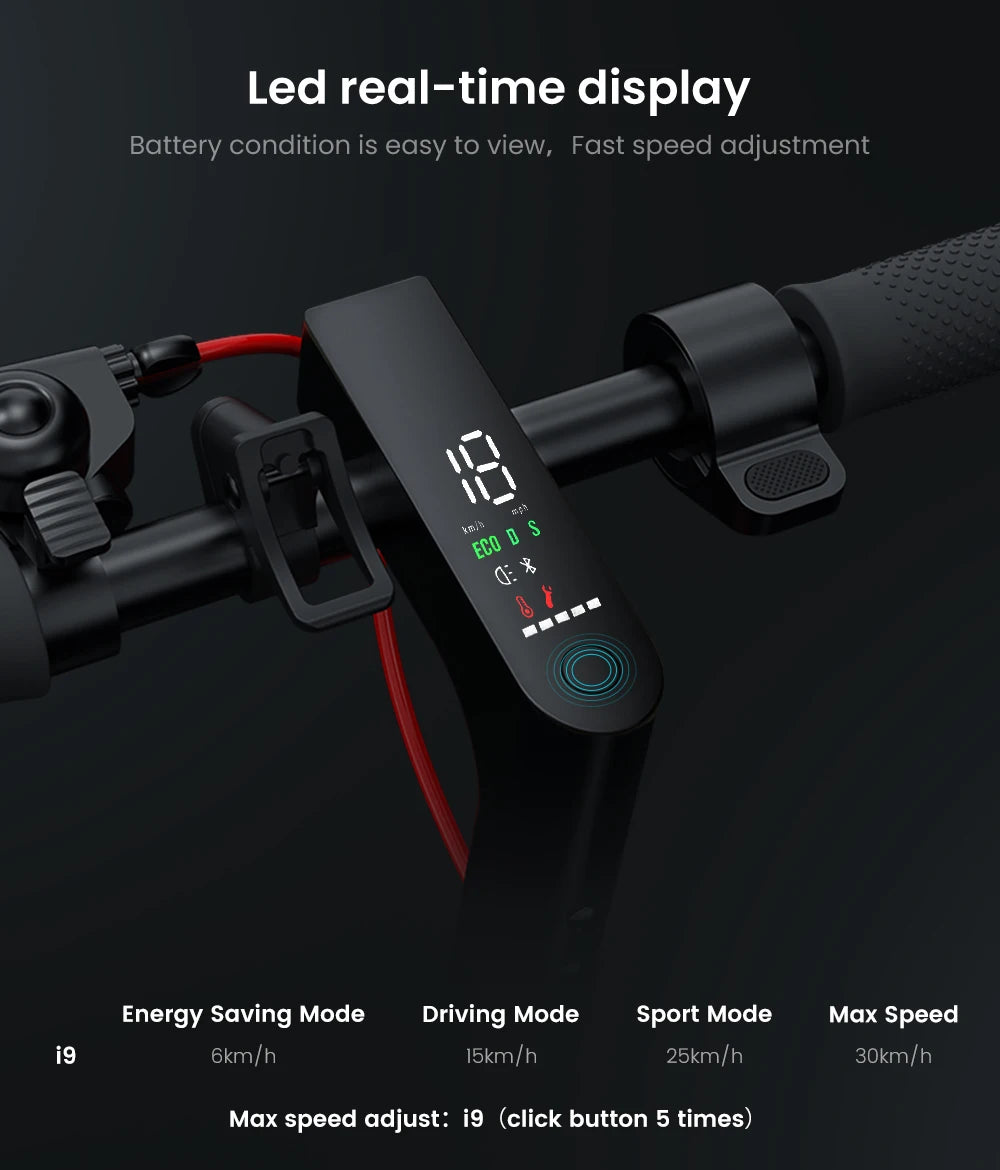 Patinete Eléctrico IScooter i9 - Motor 350W y 30km de Autonomía