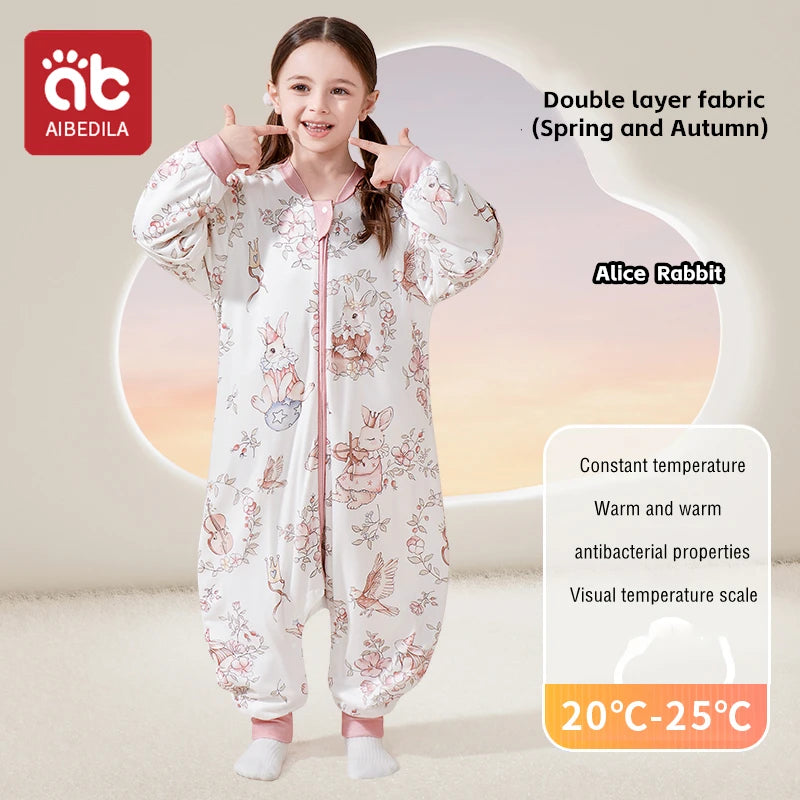 Saco de Dormir Infantil AIBEDILA - Cálido Invierno con Mangas Removibles