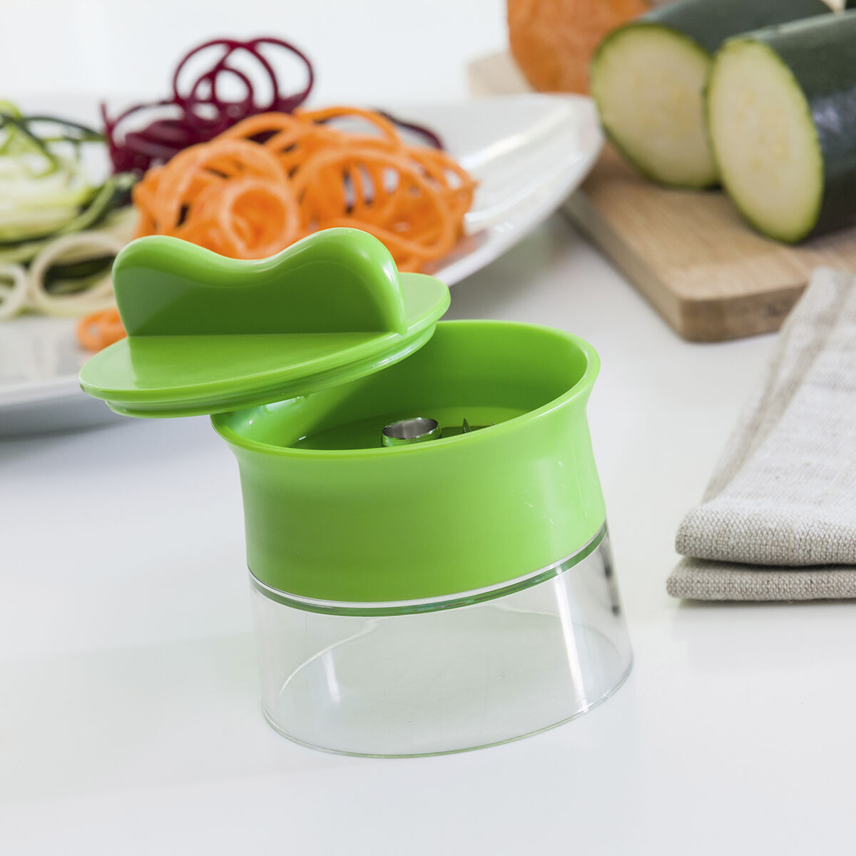 Cortador de Verduras en Espiral Spiru InnovaGoods - Espaguetis Vegetales Saludables