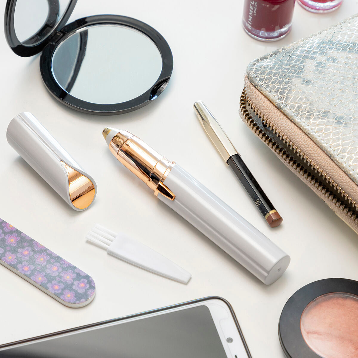 Depiladora Facial InnovaGoods  Precisión LED Portátil e Indolora