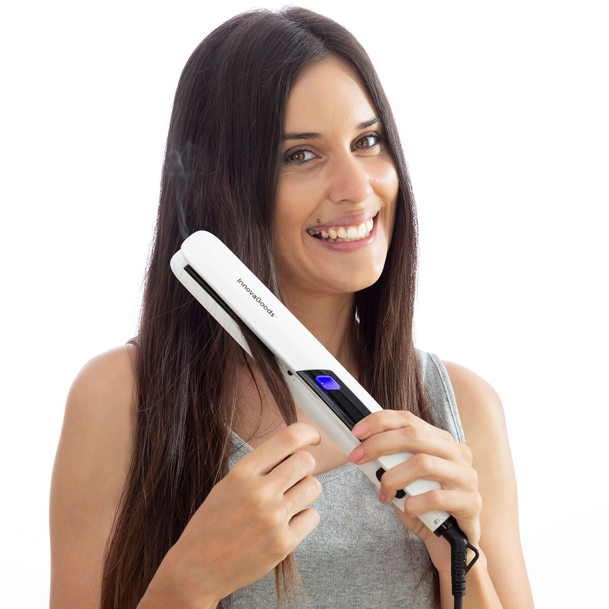 Plancha de Pelo Cerámica con Vapor Stemio InnovaGoods - Alisado Profesional 36 W