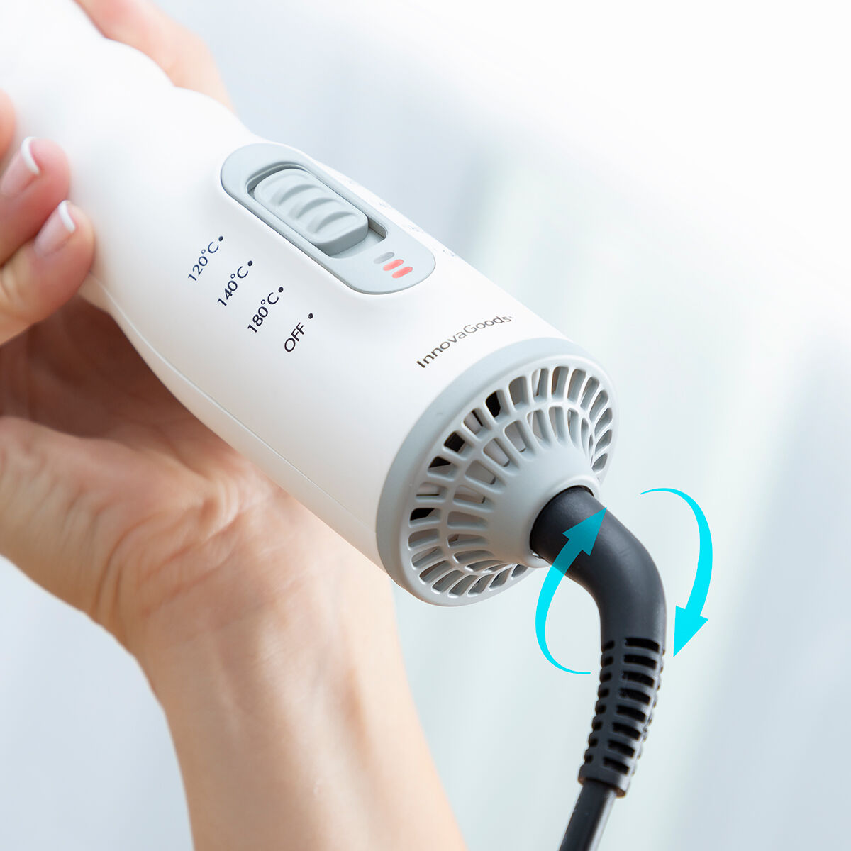 Cepillo Secador 3 en 1 Dryple InnovaGoods - Moldeador y Rizador Profesional 550W