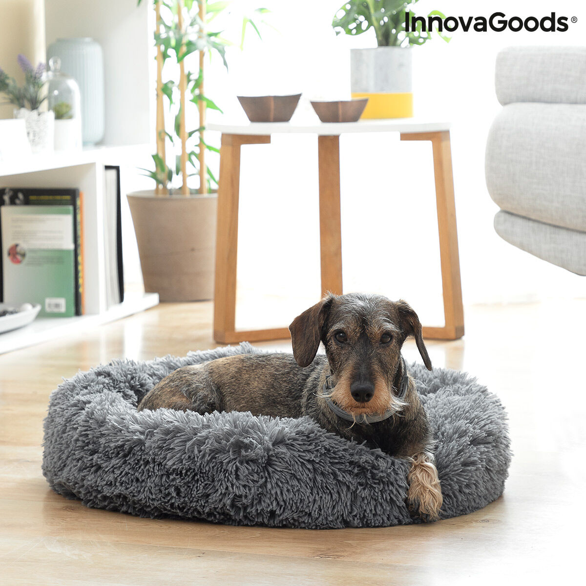 Cama Antiestrés para Mascotas Bepess InnovaGoods Ø60  Extrasuave y Antideslizante