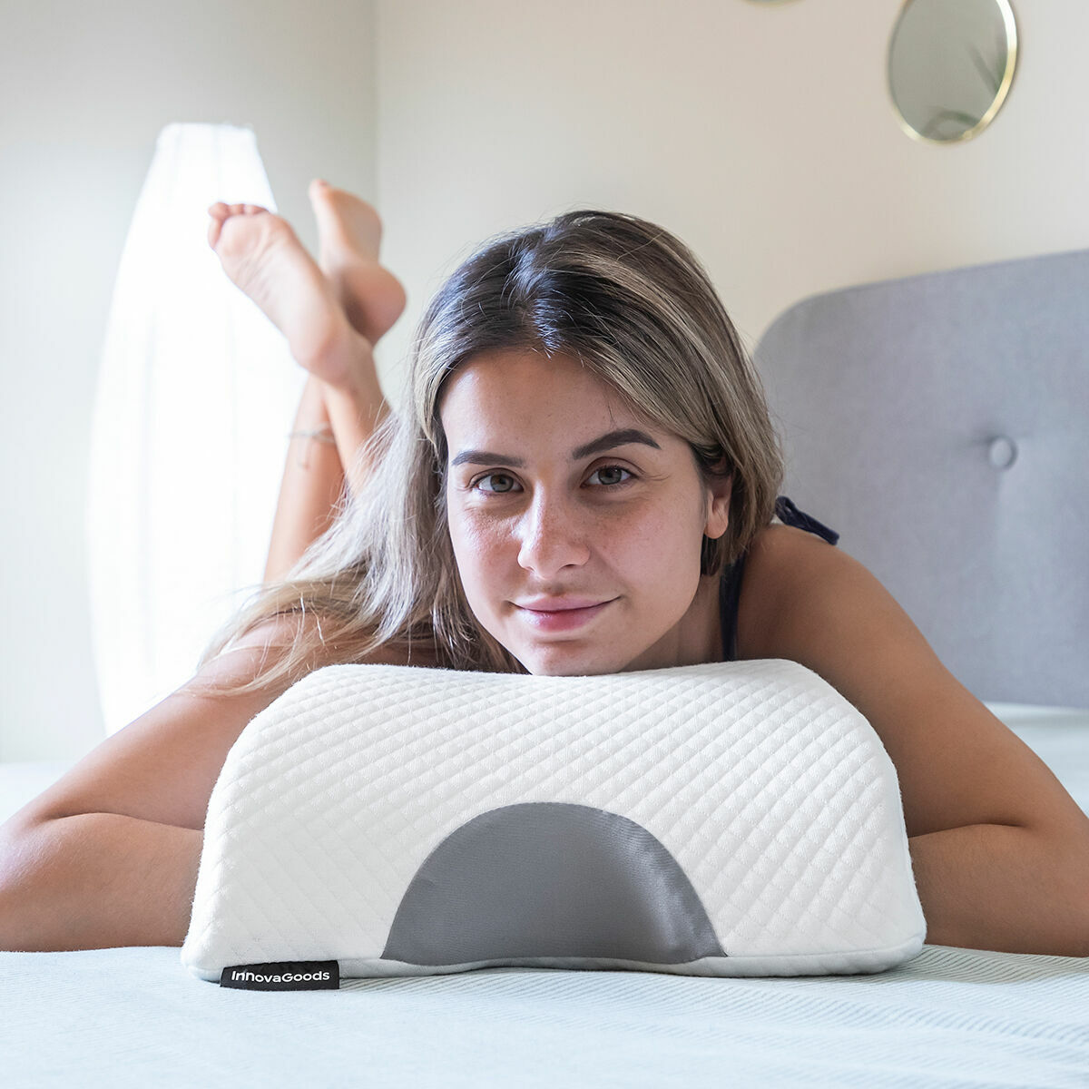 Almohada Viscoelástica Cervical Cozzy InnovaGoods - Diseño Ergonómico para Dormir en Pareja