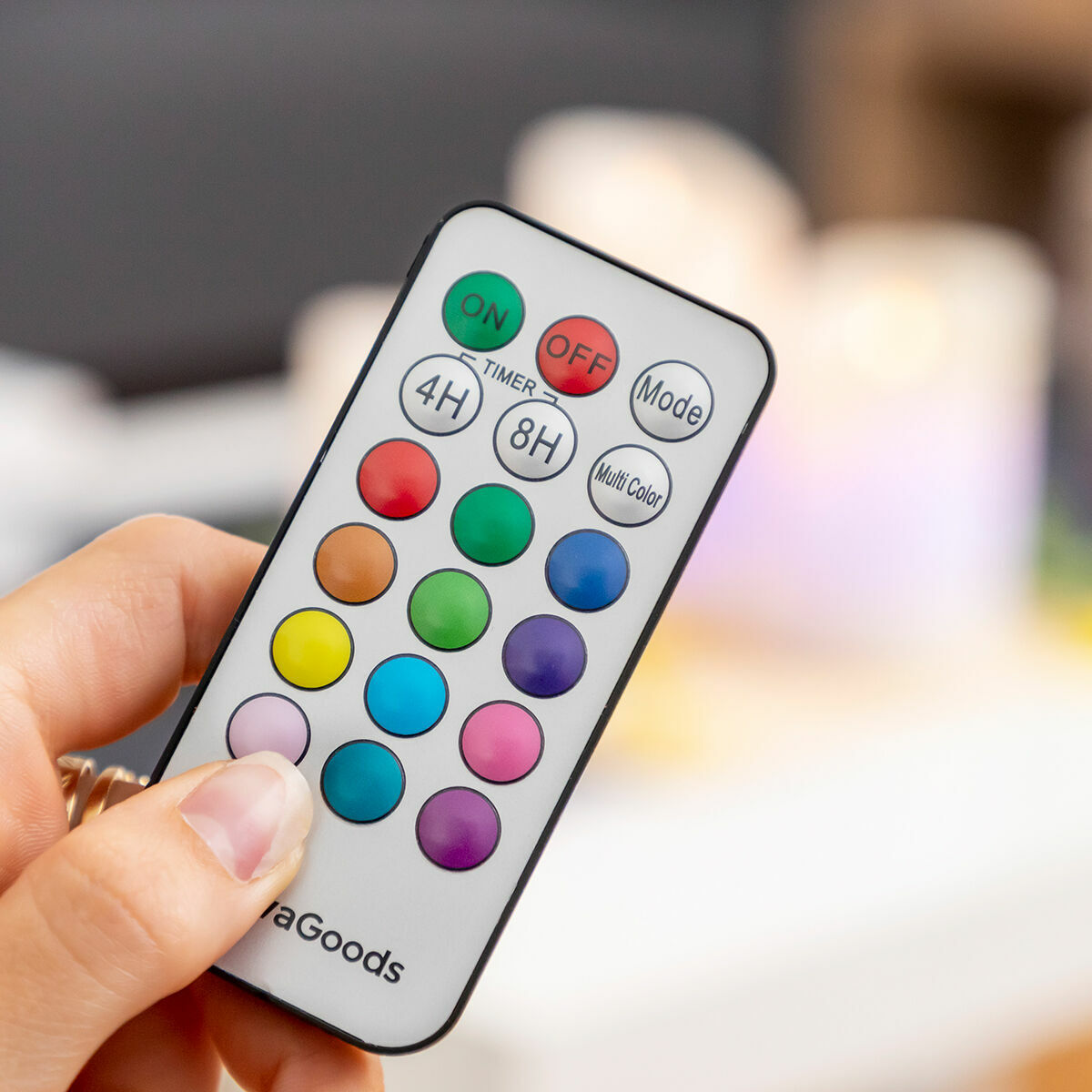 Velas LED Multicolor InnovaGoods  Set de 3 Velas Decorativas con Mando