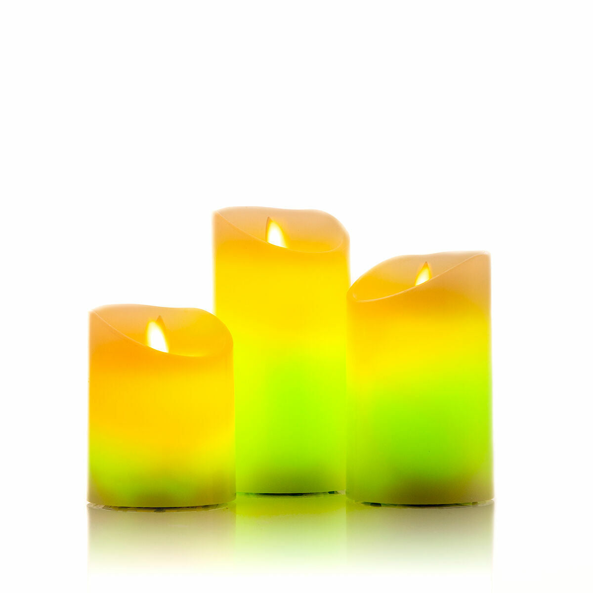 Velas LED Multicolor InnovaGoods  Set de 3 Velas Decorativas con Mando