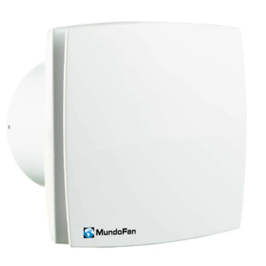 Extractor Baño MUNDOFAN MU-DECOR 150T  Ø150mm Blanco con Temporizador