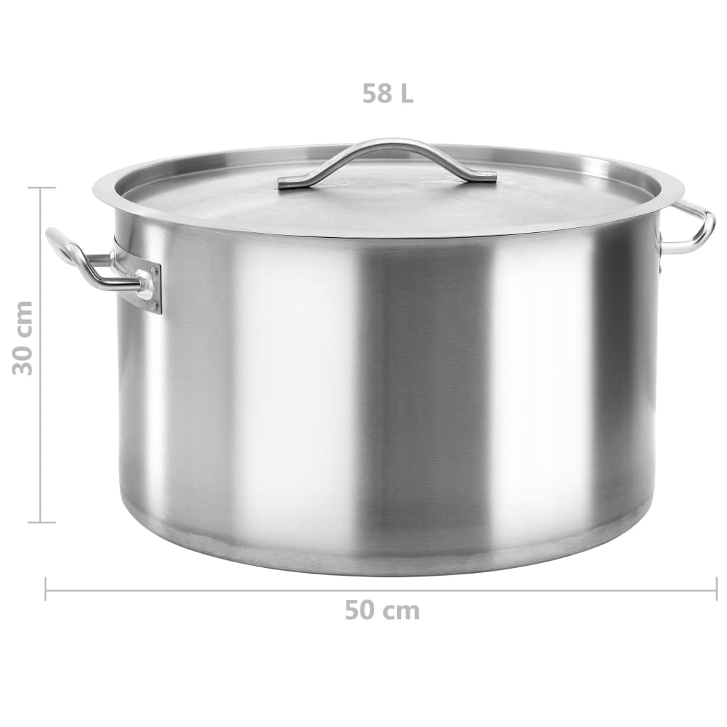Olla de Acero Inoxidable - Gran Capacidad para Cocina Profesional y Hogar