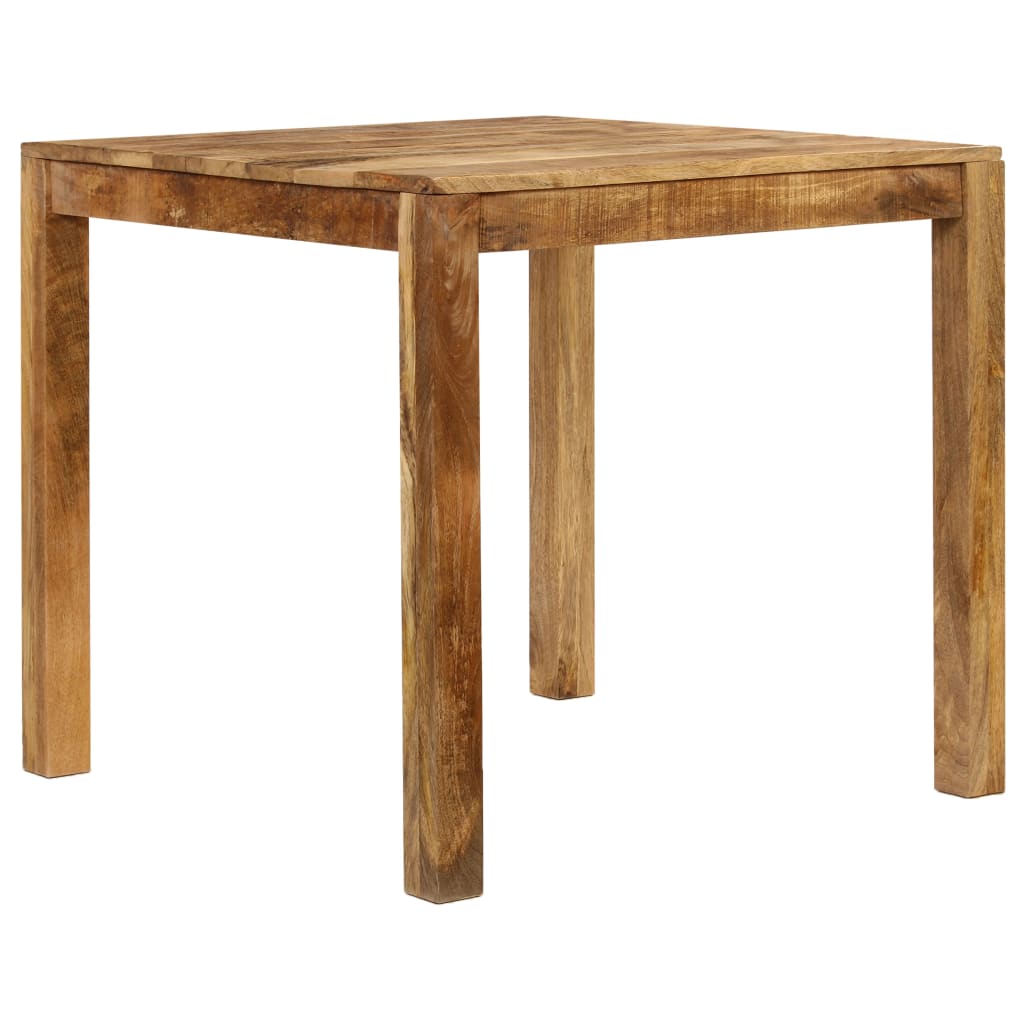 Mesa de Comedor - Madera Maciza de Mango 82x80x76 cm Estilo Rústico