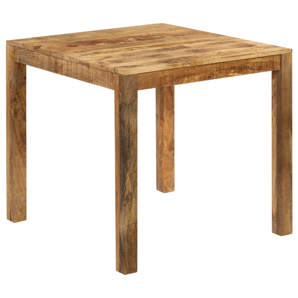 Mesa de Comedor - Madera Maciza de Mango 82x80x76 cm Estilo Rústico