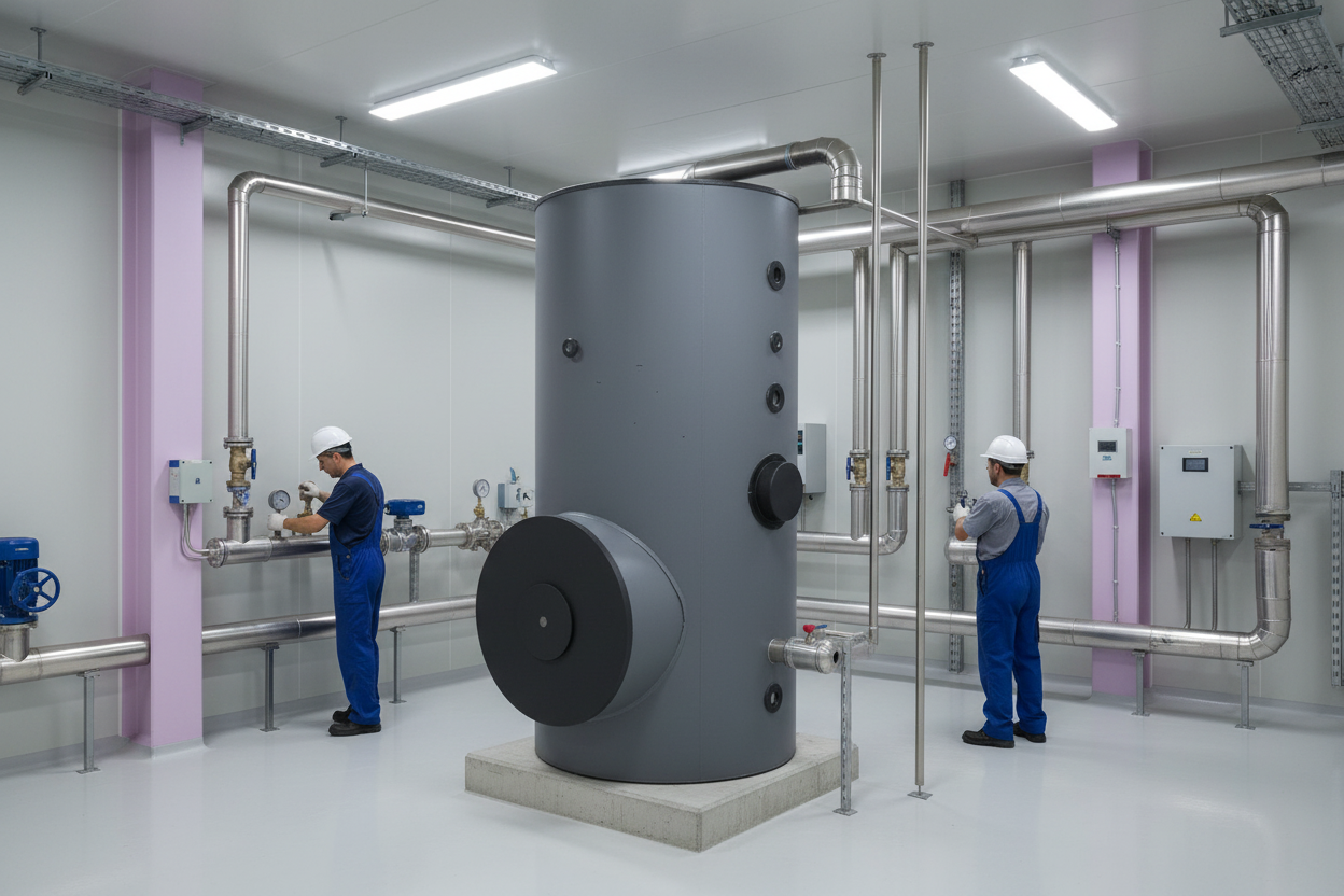 Depósito InoX en sala técnica