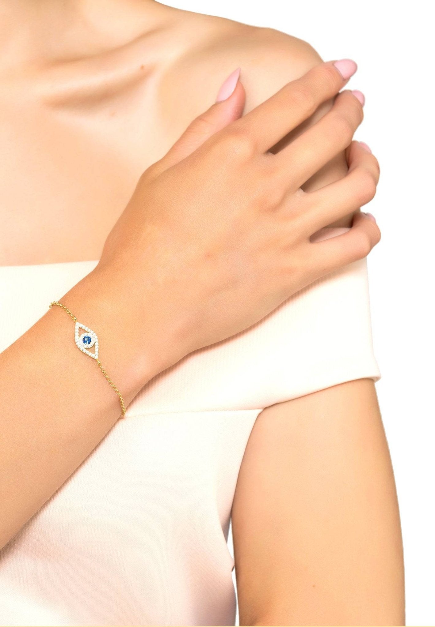 Pulsera Evil Eye Azul Plata - Latelita London