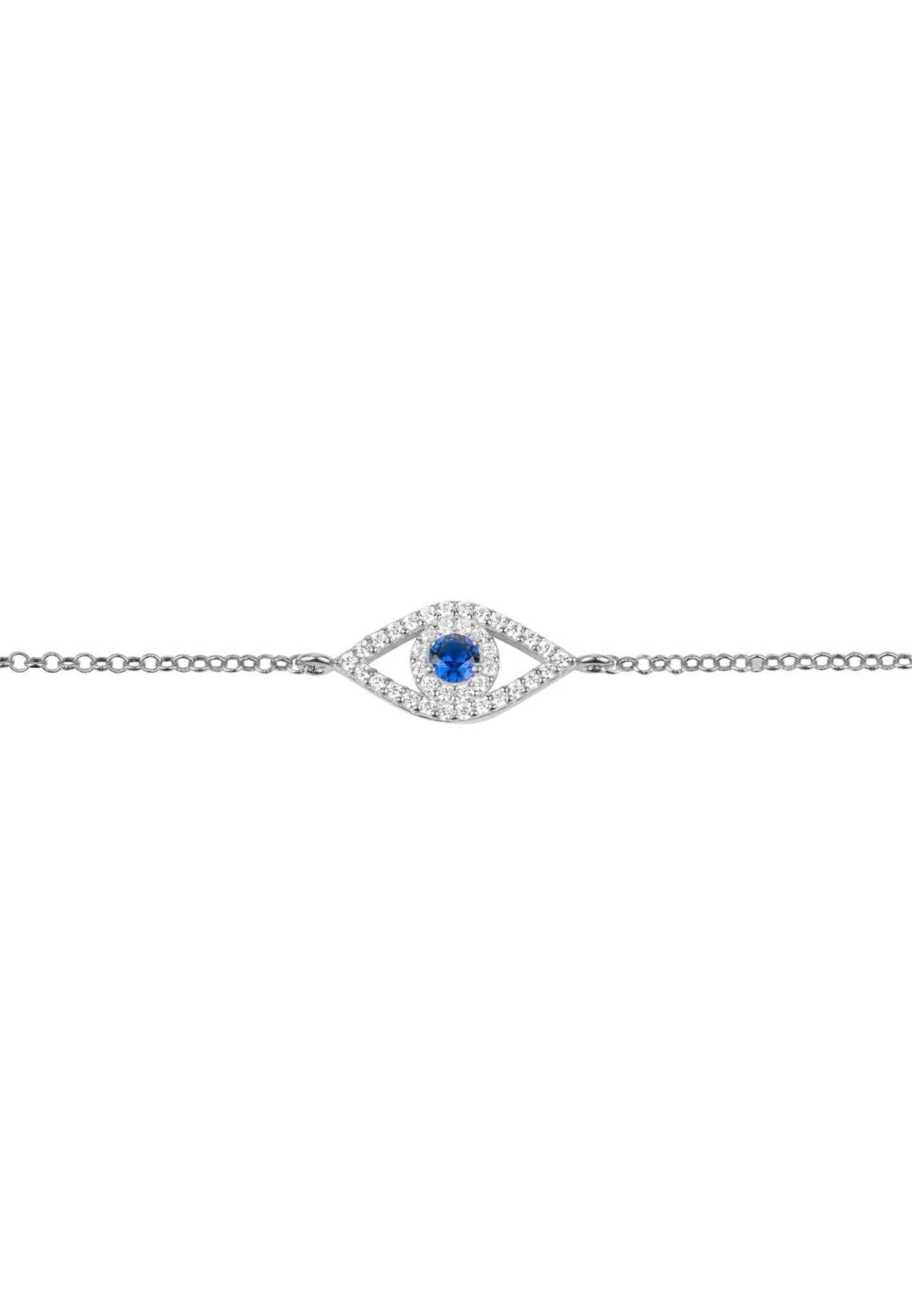 Pulsera Evil Eye Azul Plata - Latelita London