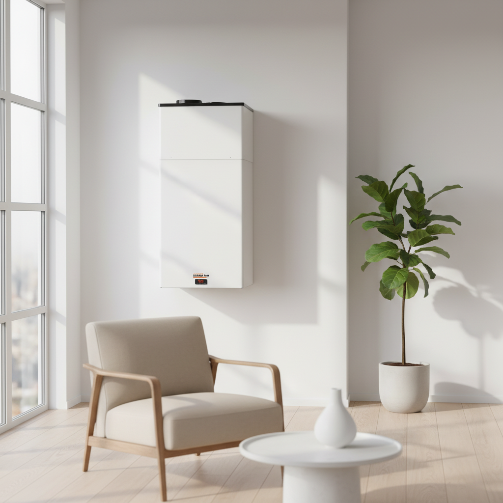 HYDRO-TON en espacio moderno Bomba de Calor Mural HYDRO-TON COMFORT | ACS Eficiente en 100L y 130L - TU-ULTIMO-CLIC