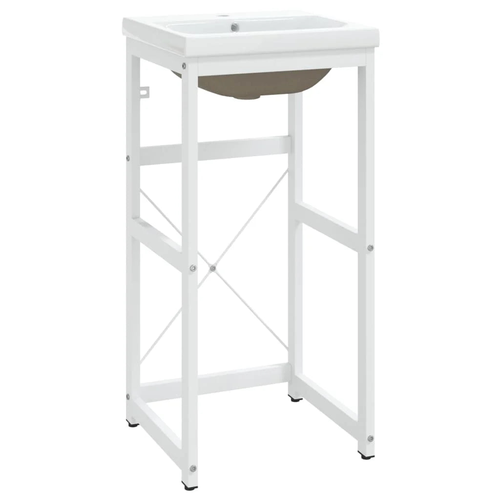 Estructura de Baño con Lavabo Incorporado - Hierro Negro o Blanco Moderno