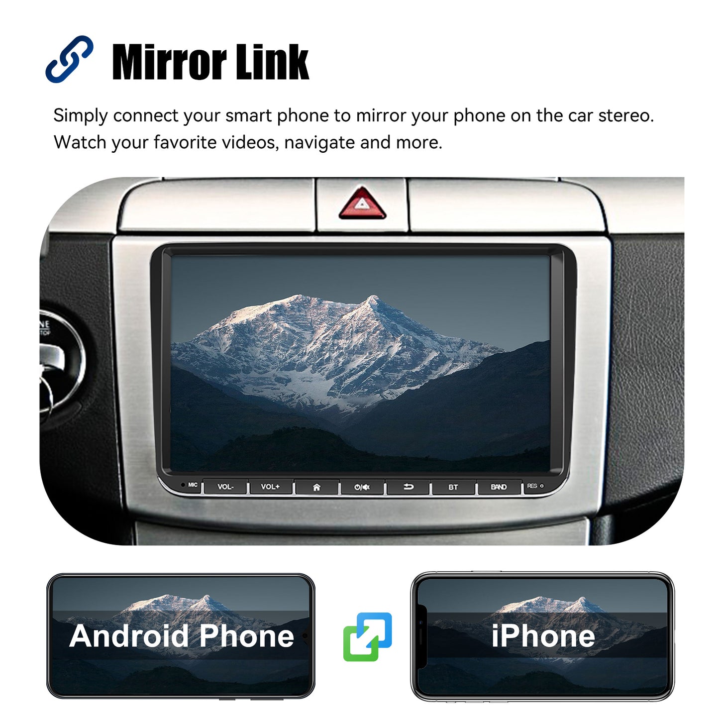 ESSGOO 9" Android 14 - Radio Carplay GPS WIFI para VW, Seat y Skoda