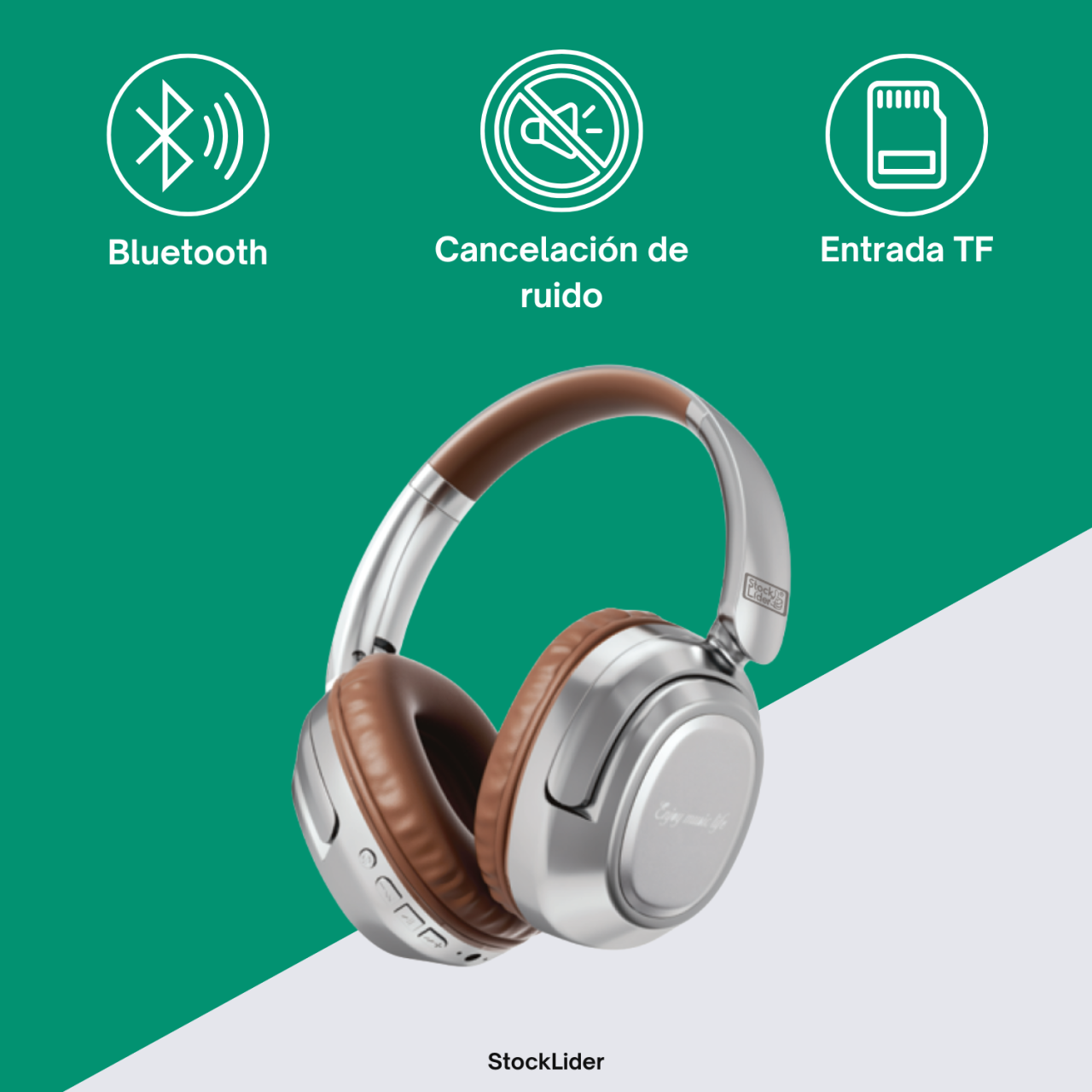 Auriculares Bluetooth Retro - Diseño Elegante con Cancelación de Ruido y Batería 10h