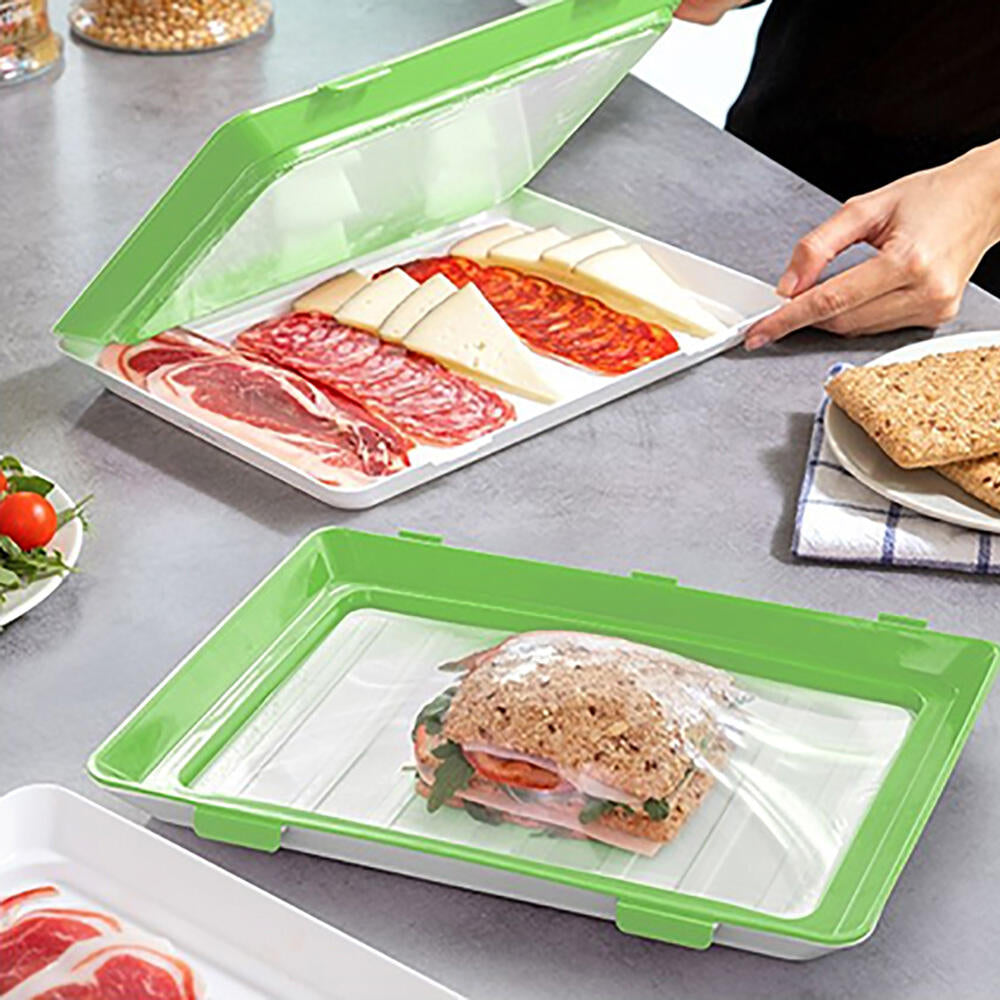 Pack 9 Bandejas Envasado Semi Vacío - Conservación Alimentos Apilable