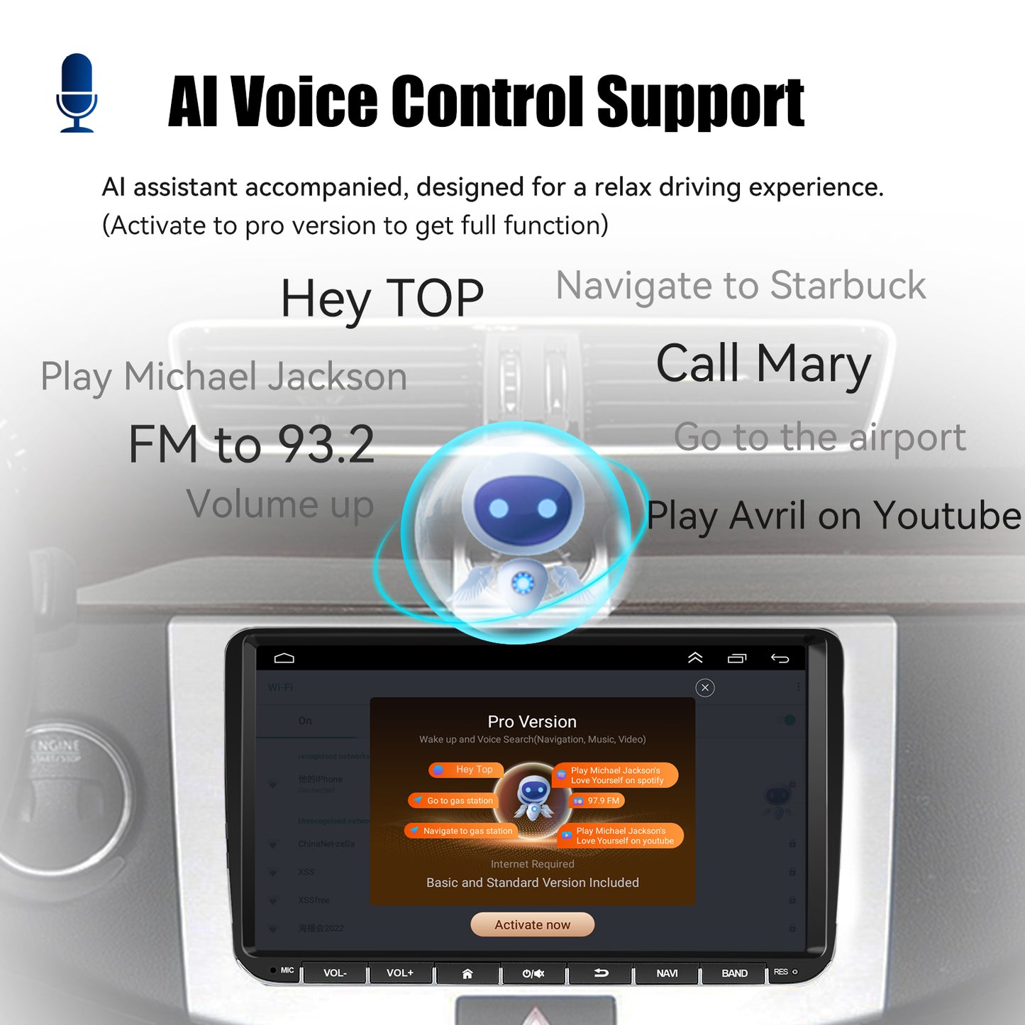 ESSGOO 9" Android 14 - Radio Carplay GPS WIFI para VW, Seat y Skoda